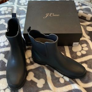 J. Crew Women’s Chelsea Rain Boots. Black size 11. New in box.